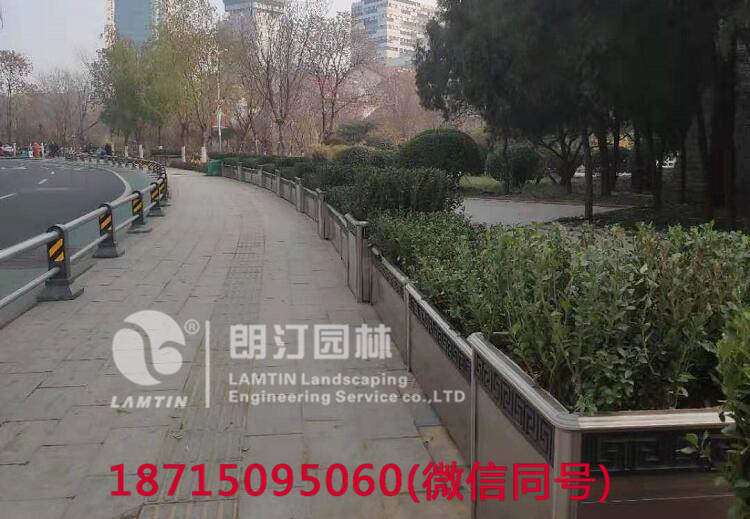 解放閣廣場進行生態(tài)空間裝飾